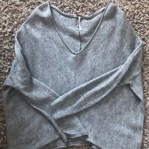 Free People V-Neck Gray Sweater